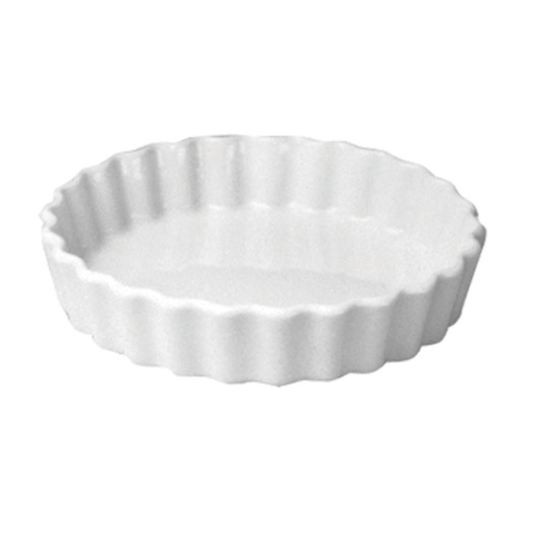 Hall® China 864-WH White 8 Oz. Round Fluted Souffle Dish