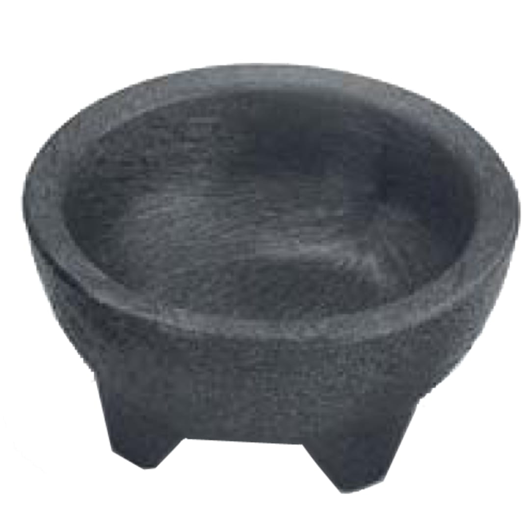 H.S. Inc. NHS1006 Black 8 Oz Molcajete Dish