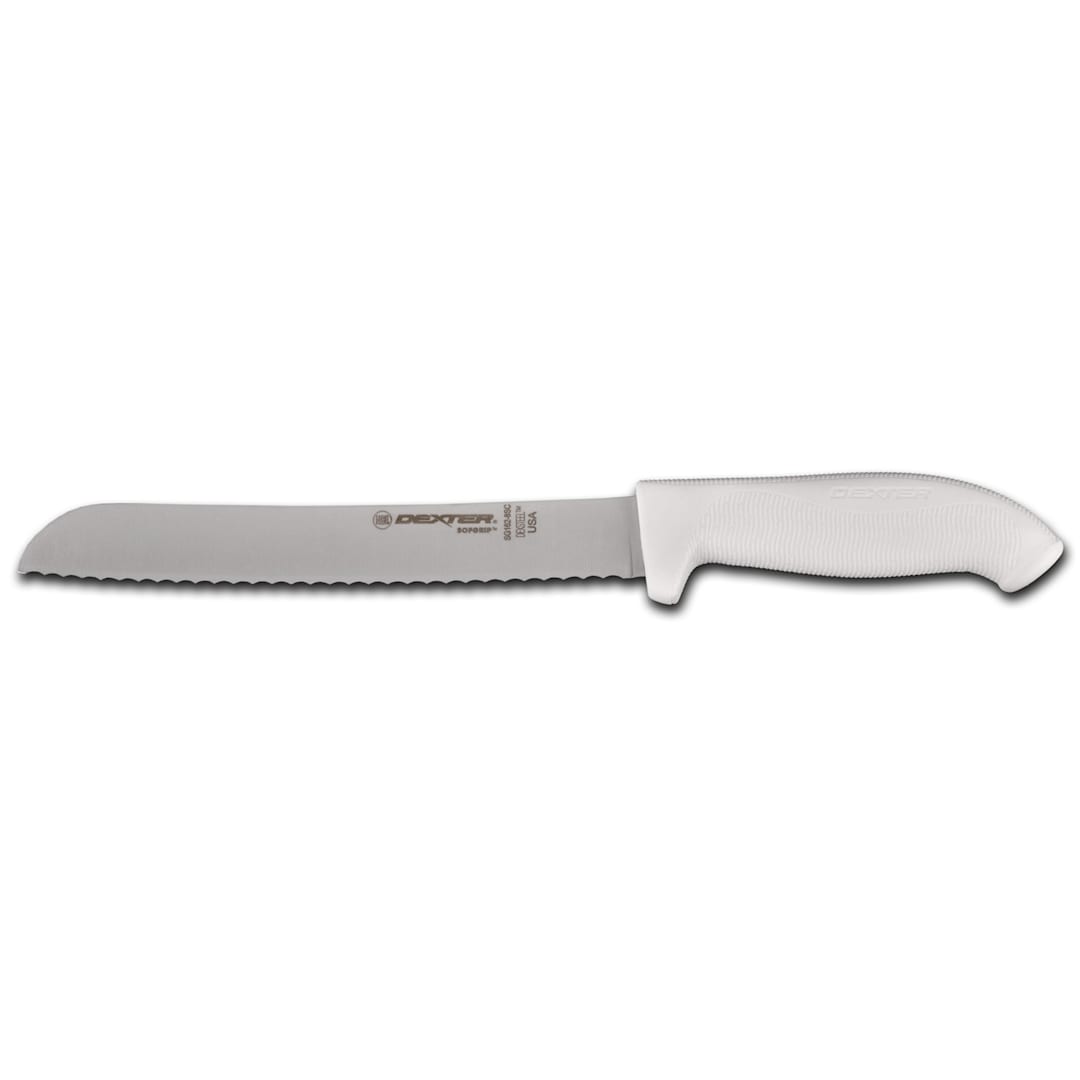 Dexter Russell SG162-8SC-PCP SofGrip White Scalloped 8 In Bread Knife