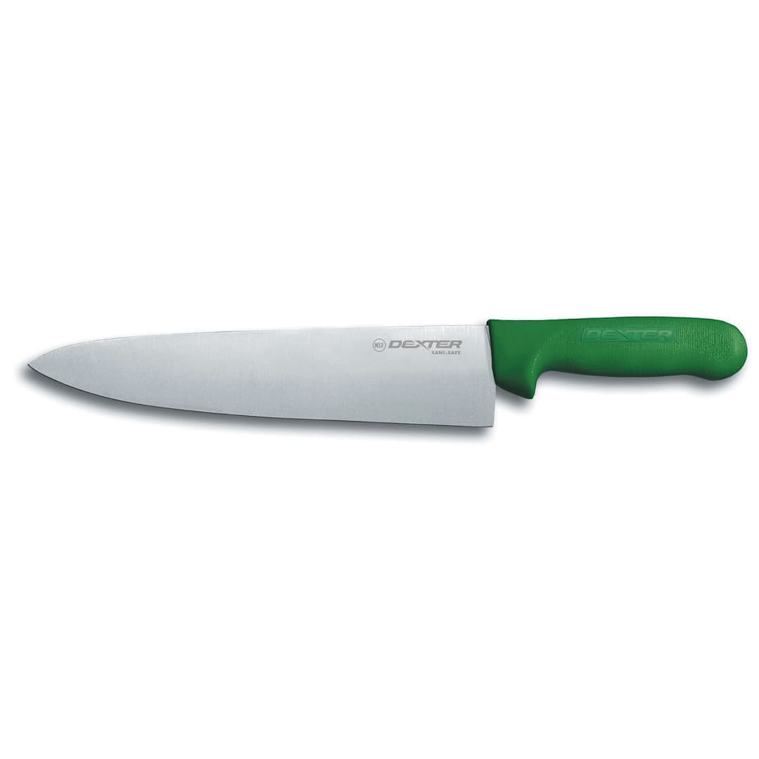 Dexter Russell S145-10G-PCP Sani-Safe Green Handle 10" Cooks Knife