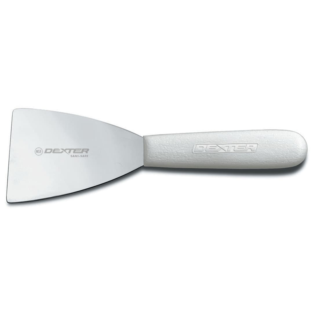 Dexter Russell S290RC Sani-Safe White Handle Stiff 3" Pan Scraper