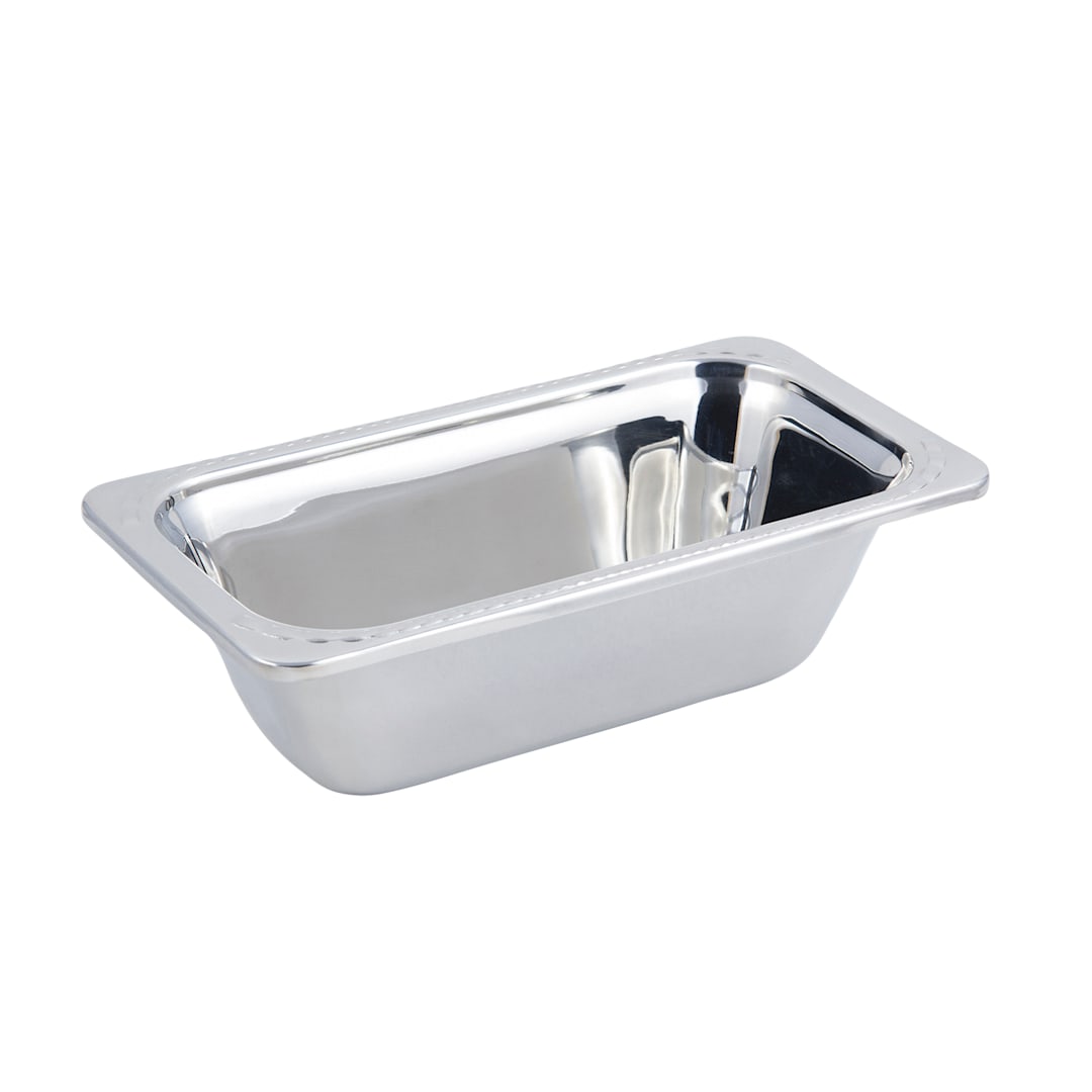 Bon Chef 5613 Arches Stainless Steel 1/3 Size 2 Qt. Food Pan