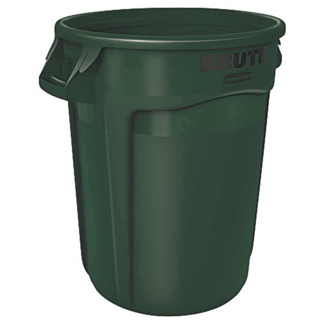 Rubbermaid FG263200DGRN BRUTE Green 32 Gallon Container w/o Lid
