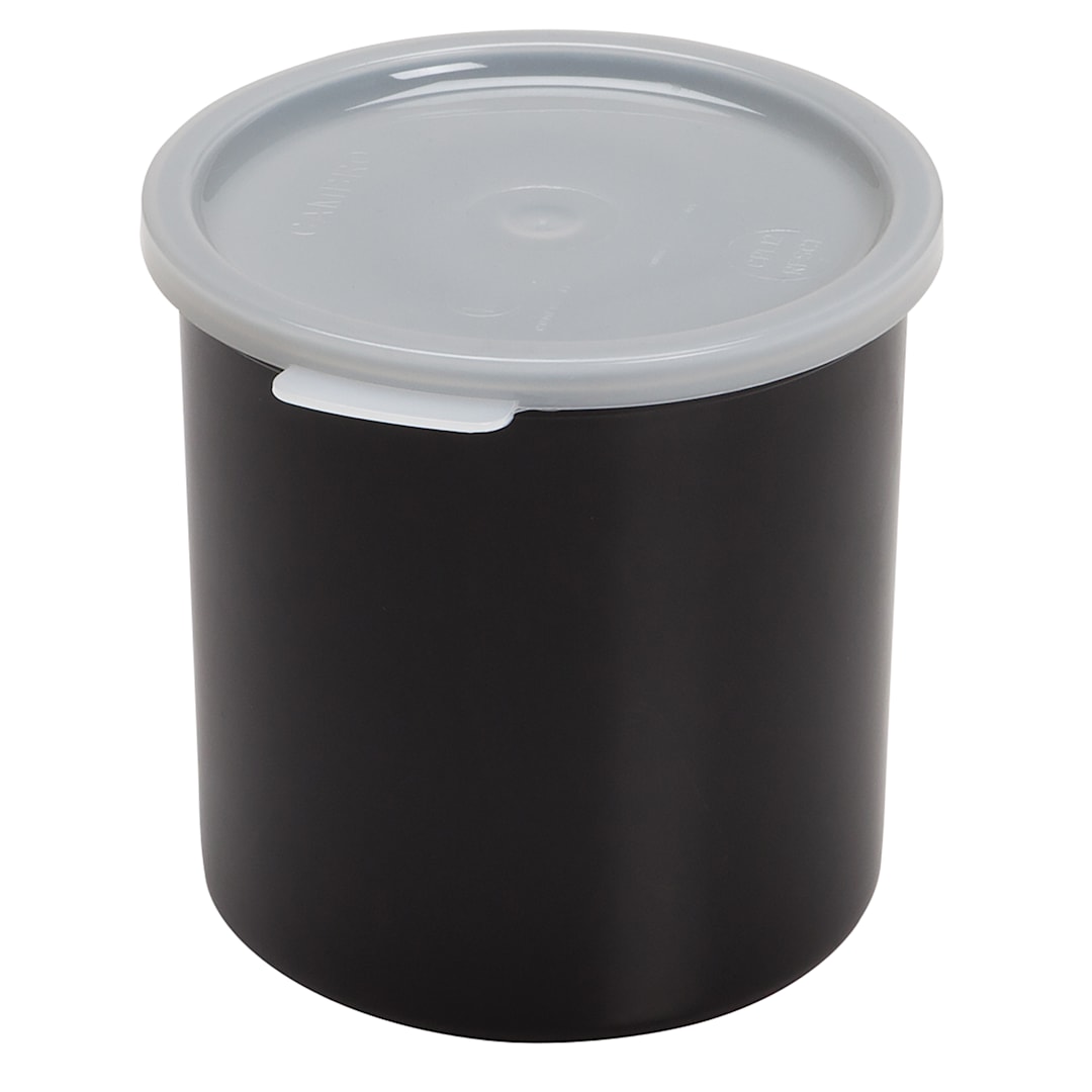 Cambro CP12110 Camchiller Black Plastic 1.2 Qt. Round Crock with Lid