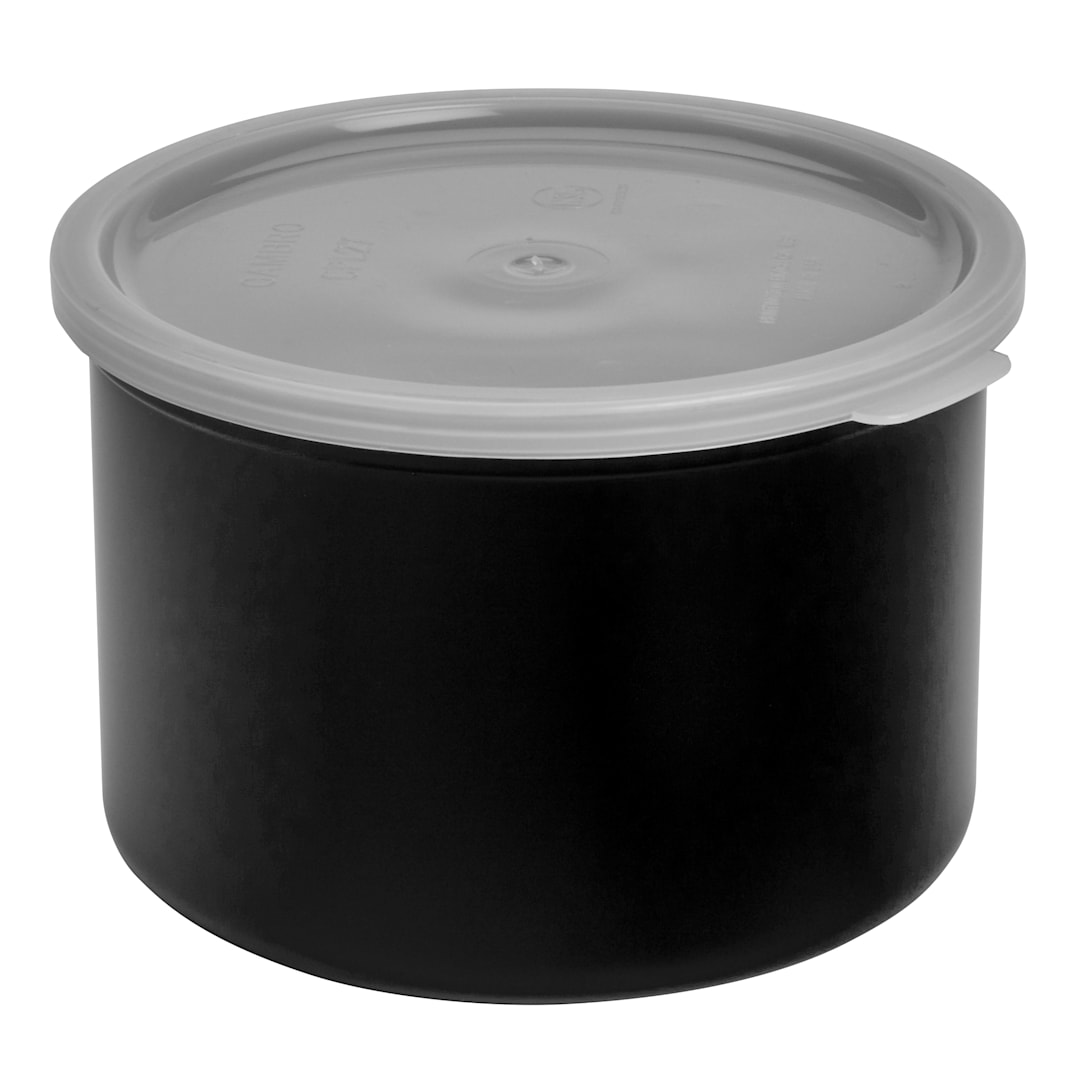 Cambro CP15110 Black Plastic 1.5Qt. Round Crock with Lid