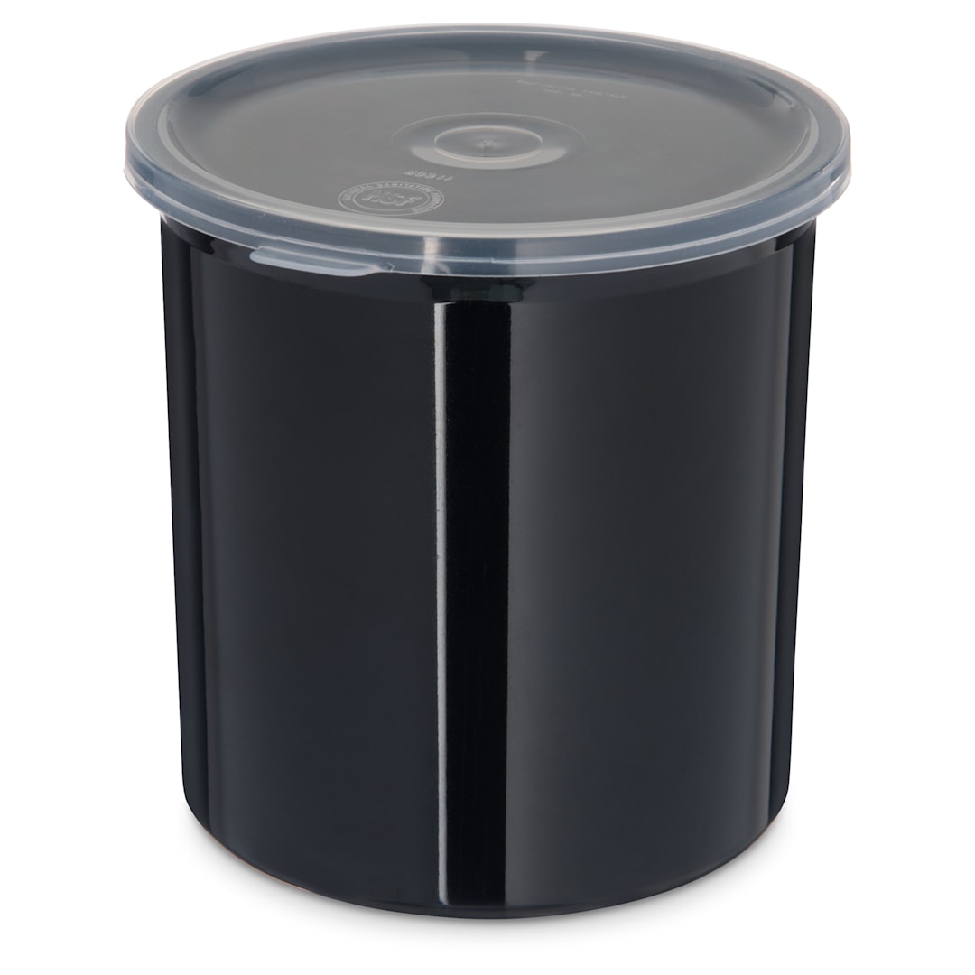 Carlisle 30103 Classic 1.2 Qt. Black Crock with Lid