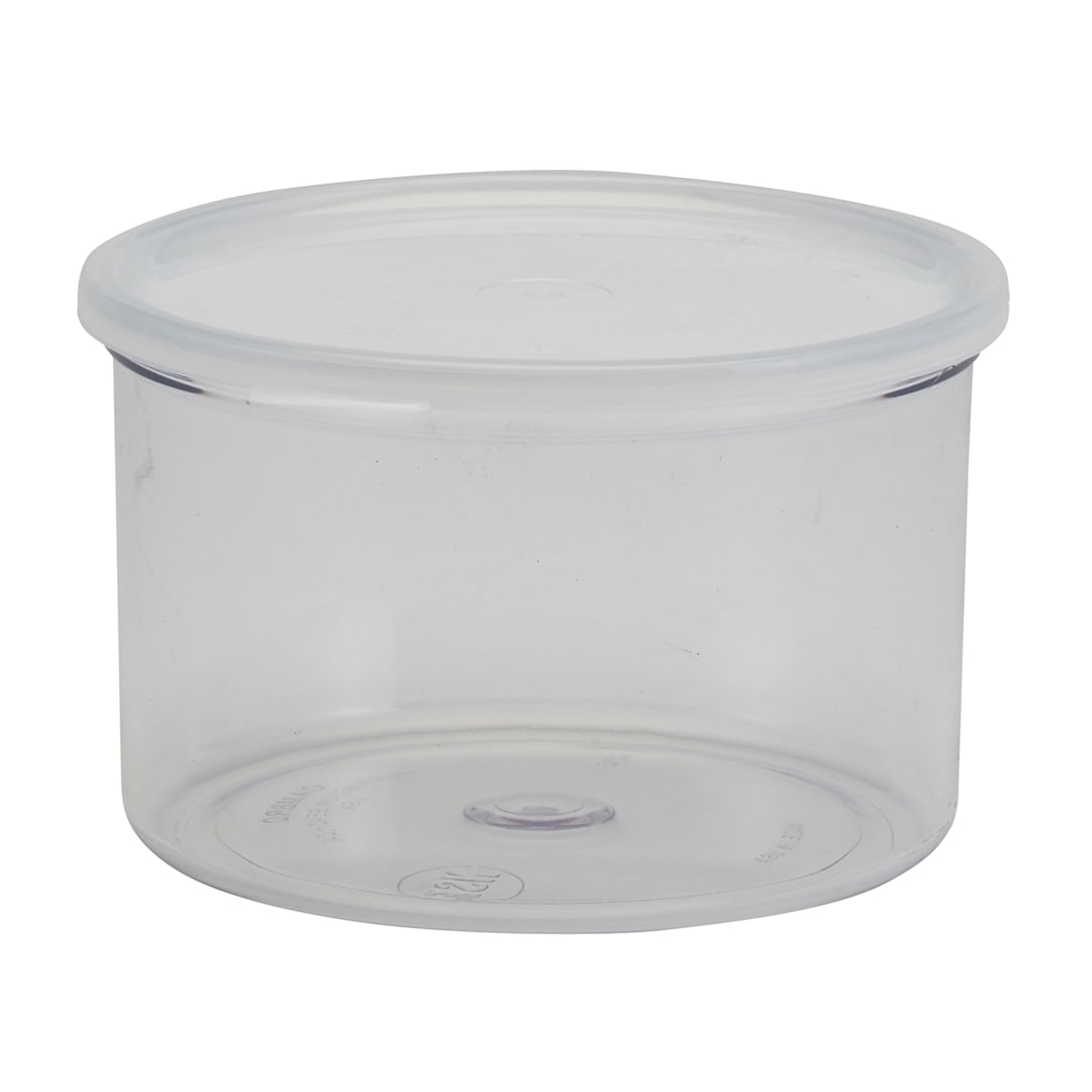 Cambro CCP15152 Clear Plastic 1.5 Qt. Round Crock with Lid