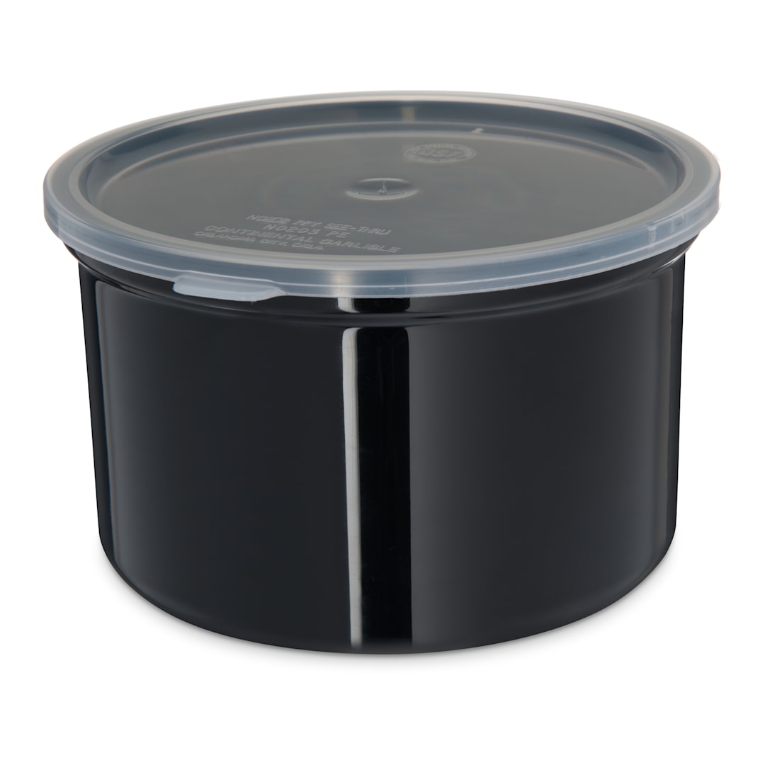 Carlisle 31603 Classic 1.5 Qt. Black Crock with Lid