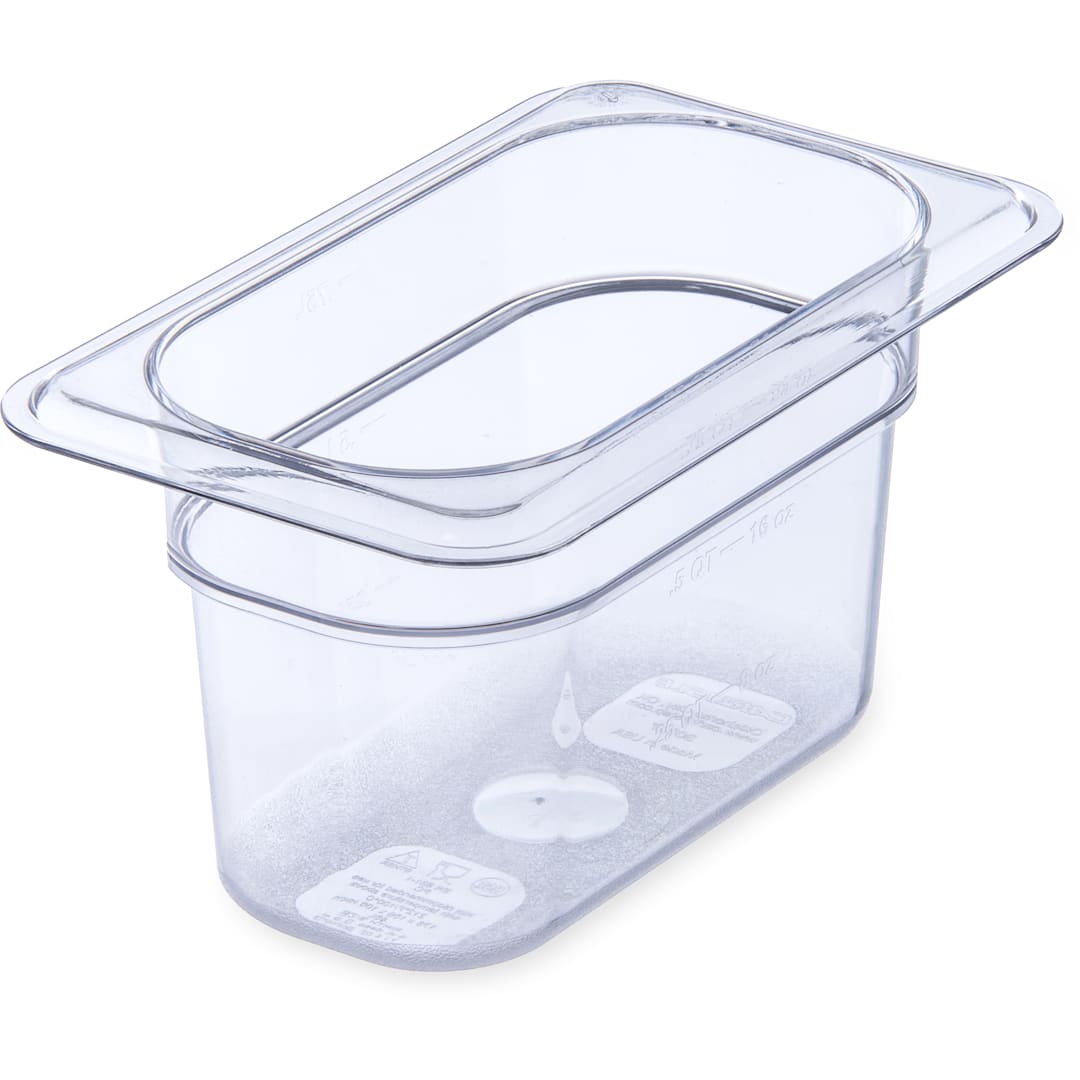 Carlisle 3068707 StorPlus 1/9-Size x 4" D Clear Food Pan