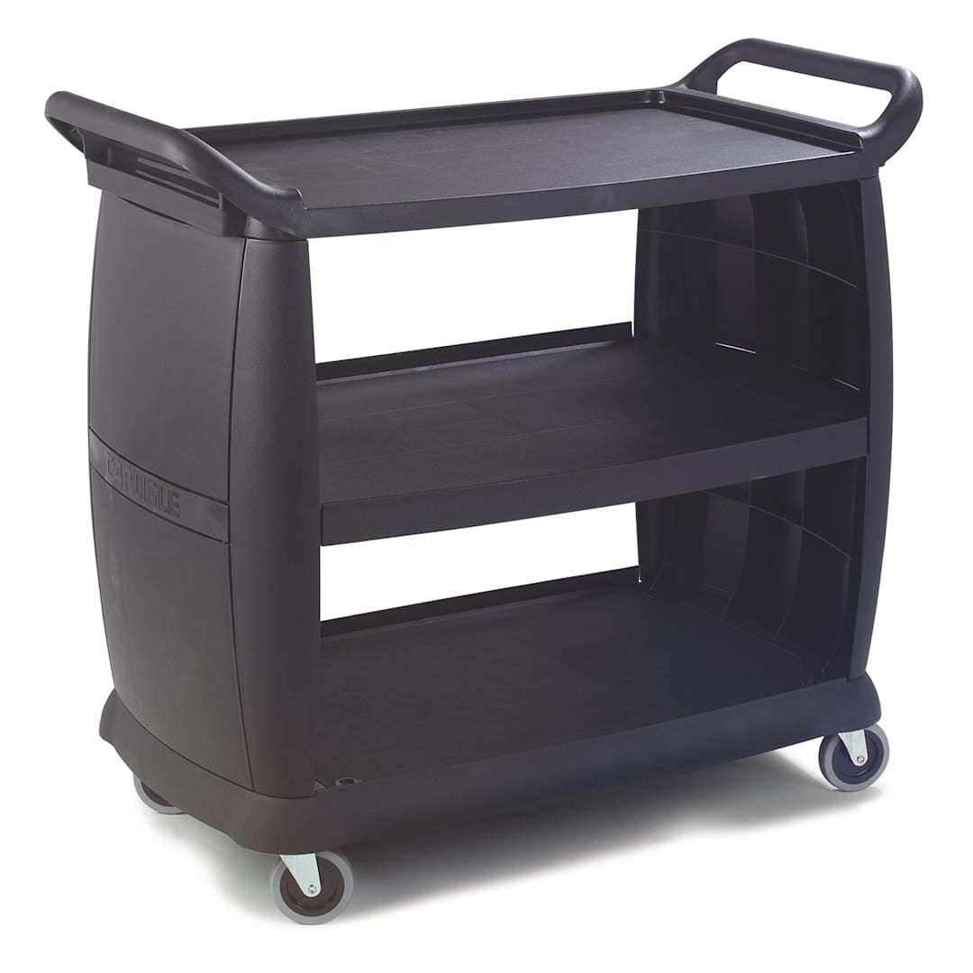Carlisle CC224303 Large Black Bussing and Transport Cart