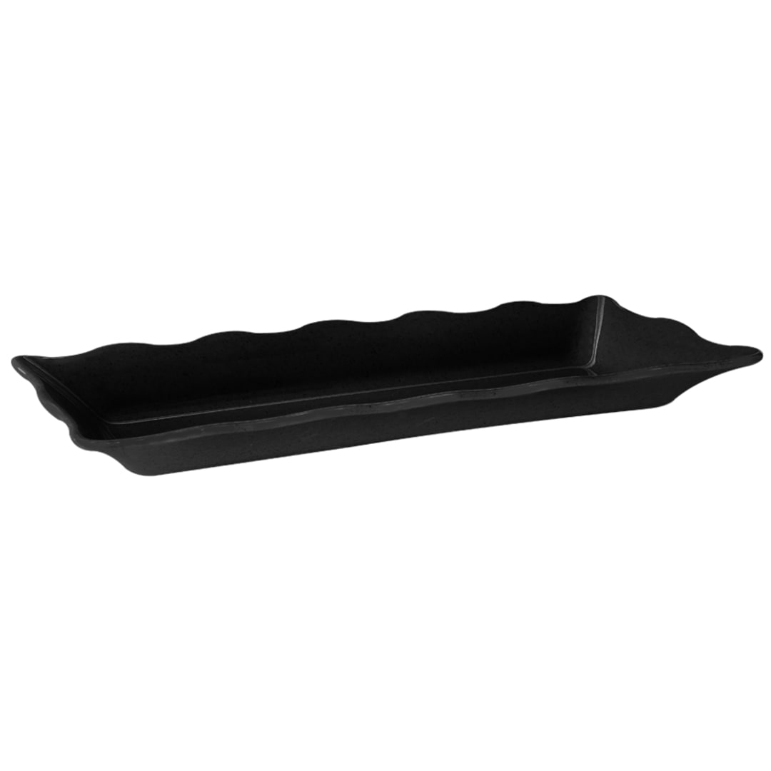 G.E.T. ML-87-BK Milano Black 17.5" x 6.75" Tray - 6 / CS