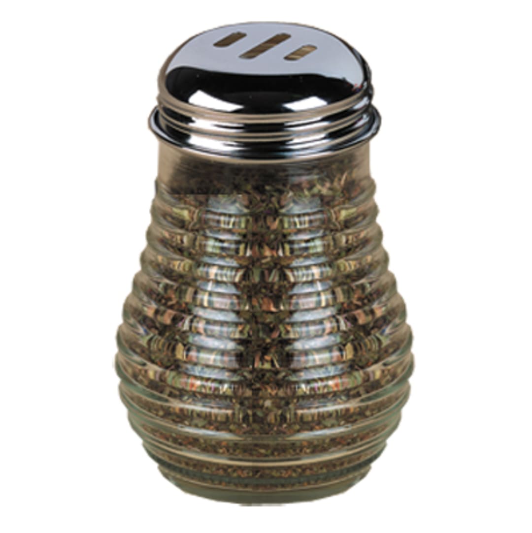 American Metalcraft BEE607 Beehive Glass Spice Shaker w/ Metal Lid