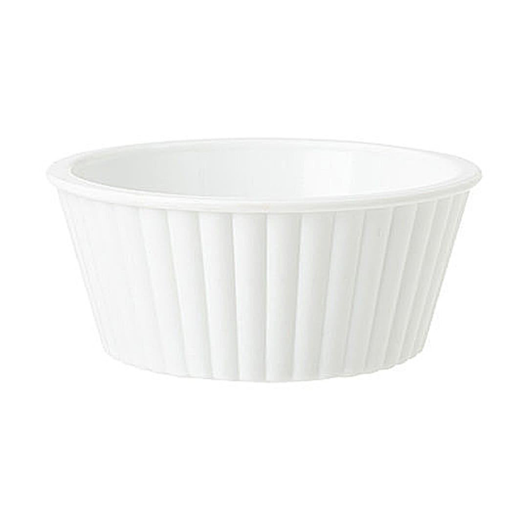G.E.T. ER-402-W White SAN Plastic 2 Oz. Fluted Ramekin