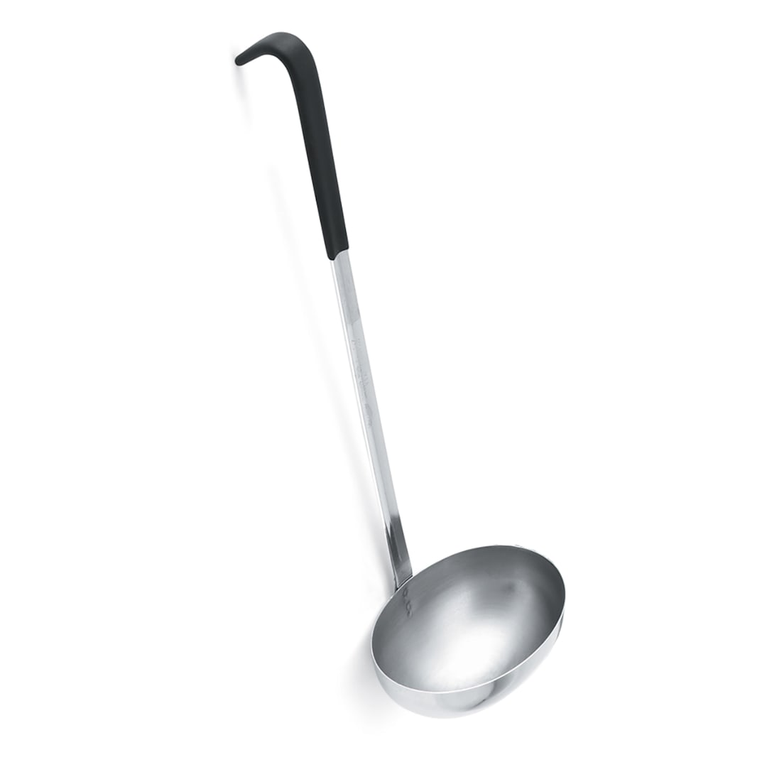 Vollrath 56728 S/S 8 Ounce Oval Ladle With Black Kool-Touch Handle