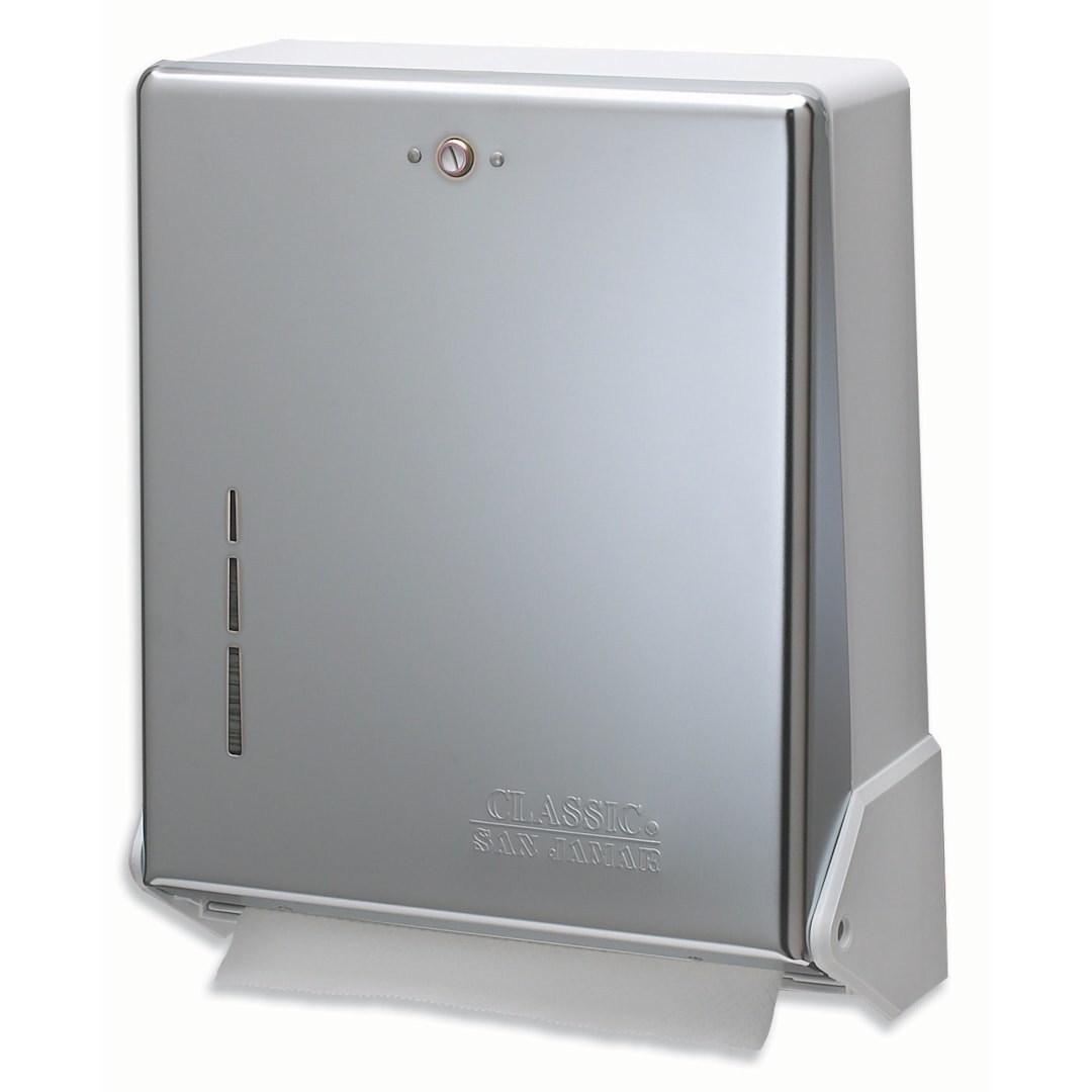 San Jamar T1905XC TrueFold C-Fold / Multifold Paper Towel Dispenser
