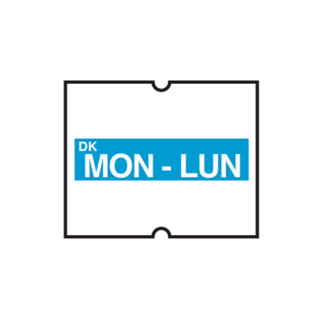 DayMark 1104821 2-Line Monday Day Label For DM-4 Label Gun - 6000 / PK