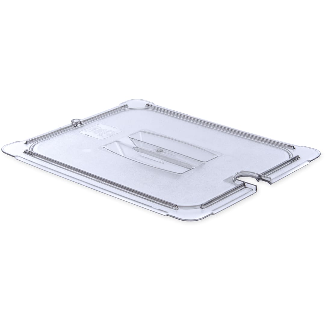 Carlisle 10231U07 StorPlus Clear Half-Size Notched Food Pan Lid