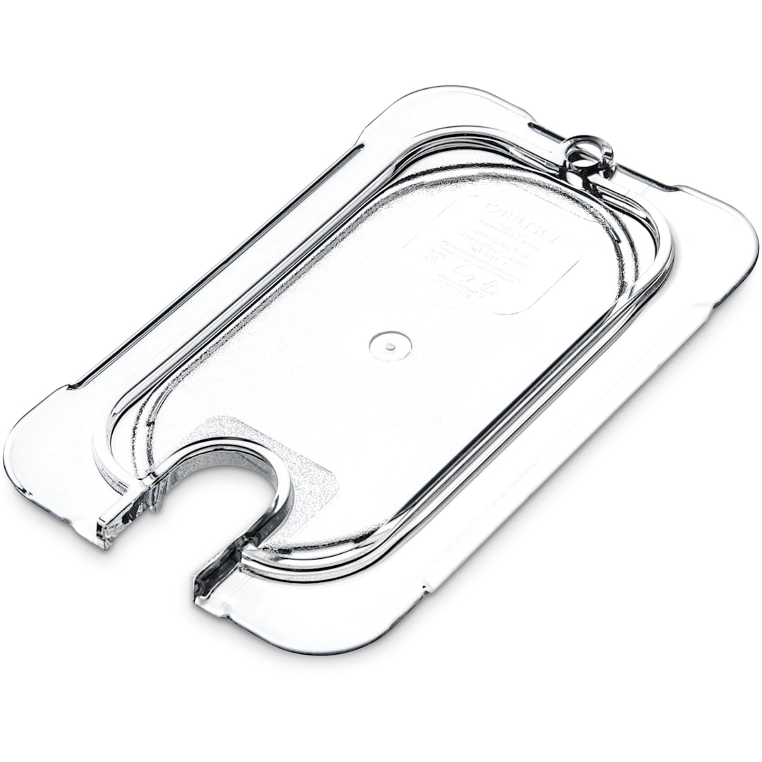 Carlisle 10337U07 StorPlus Clear 1/9-Size Flat Notched Food Pan Lid