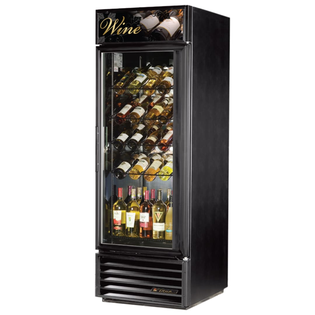 True® GDM-23W-HC~TSL01 Black 5-Shelf 23 Cu. Ft. Wine Merchandiser