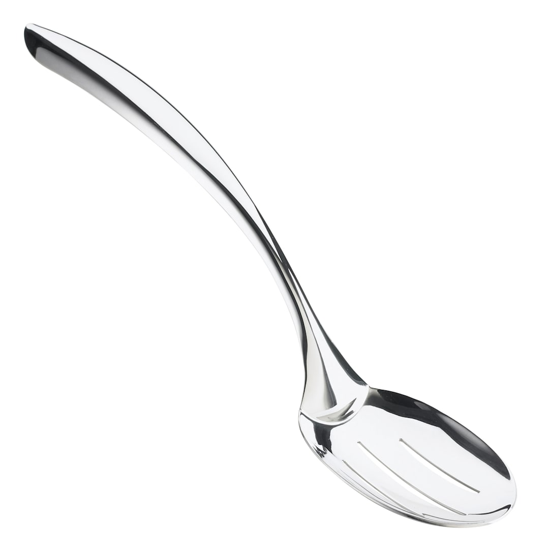 Browne Foodservice 573174 Eclipse 18/8 S/S 13.5" Slotted Serving Spoon