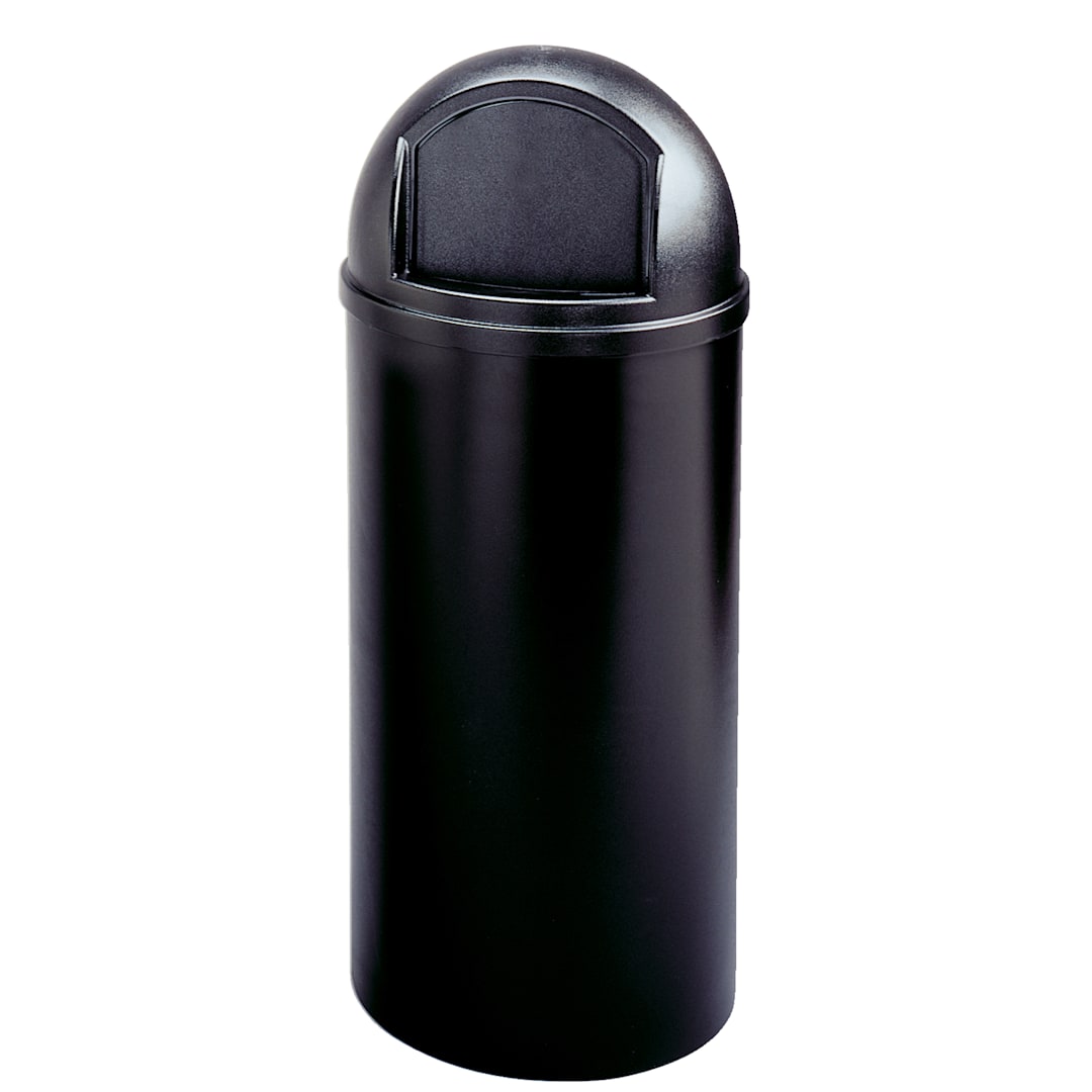 Rubbermaid FG816088BLA Marshal Classic Blk 15 Gallon Trash Container