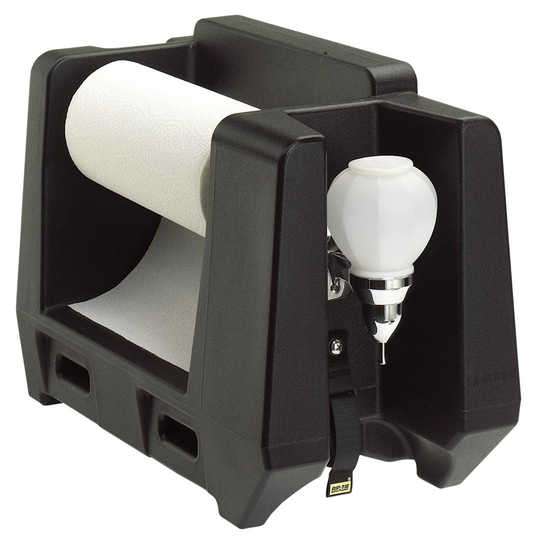 Cambro HWAPR110 Black Handwash Accessory with Paper Towel Dispenser