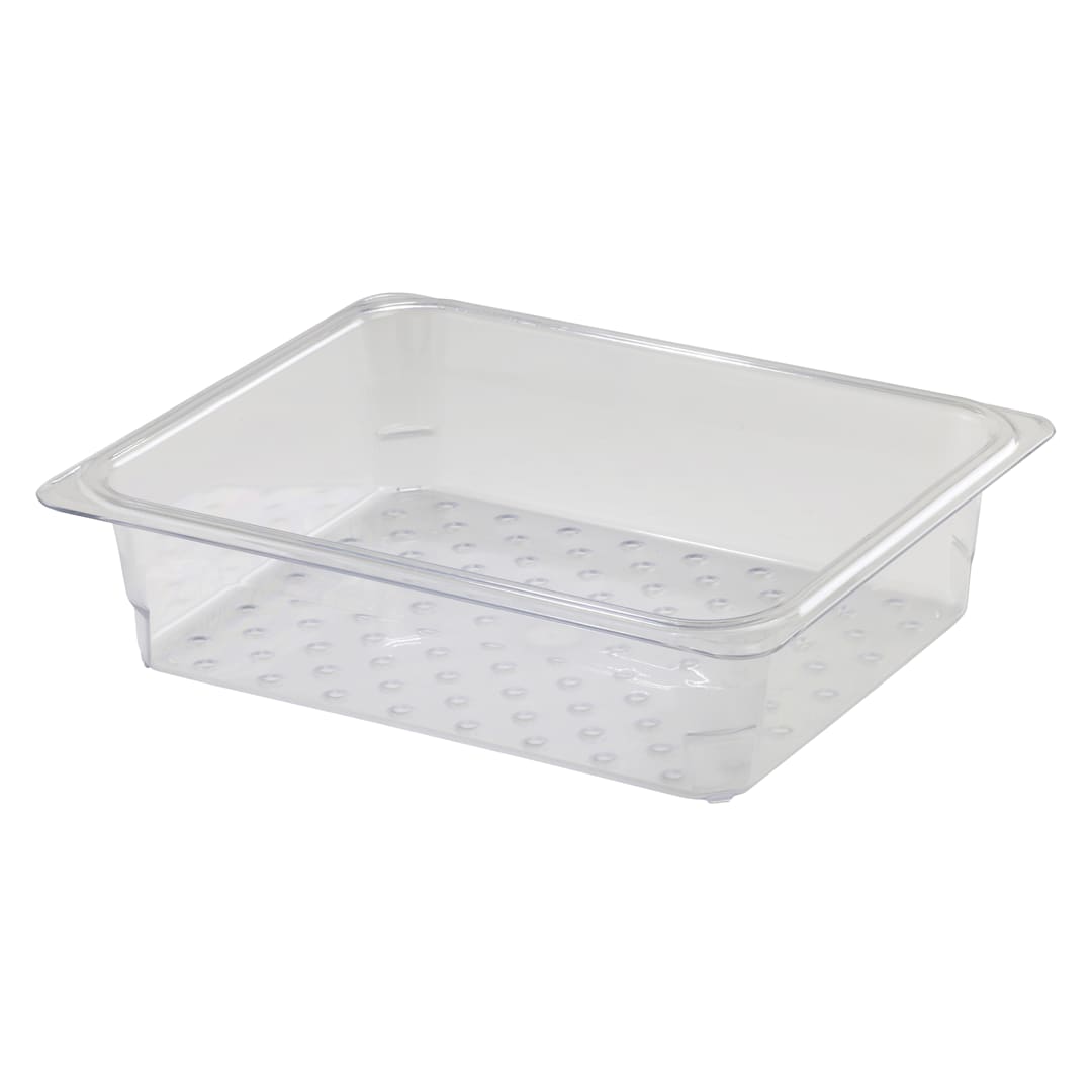 Cambro 23CLRCW135 Camwear Clear Colander for 3" D Half Size Food Pan