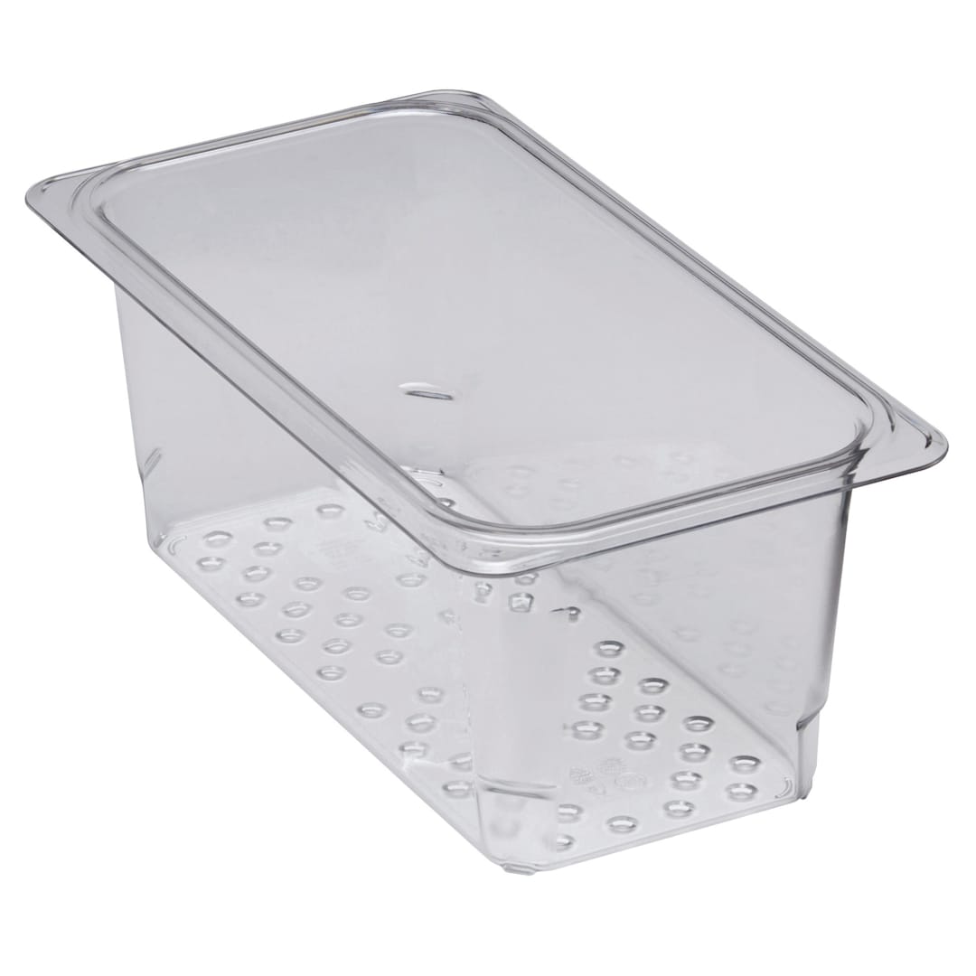 Cambro 35CLRCW135 Camwear Clear Colander for 5" D Third Size Food Pan