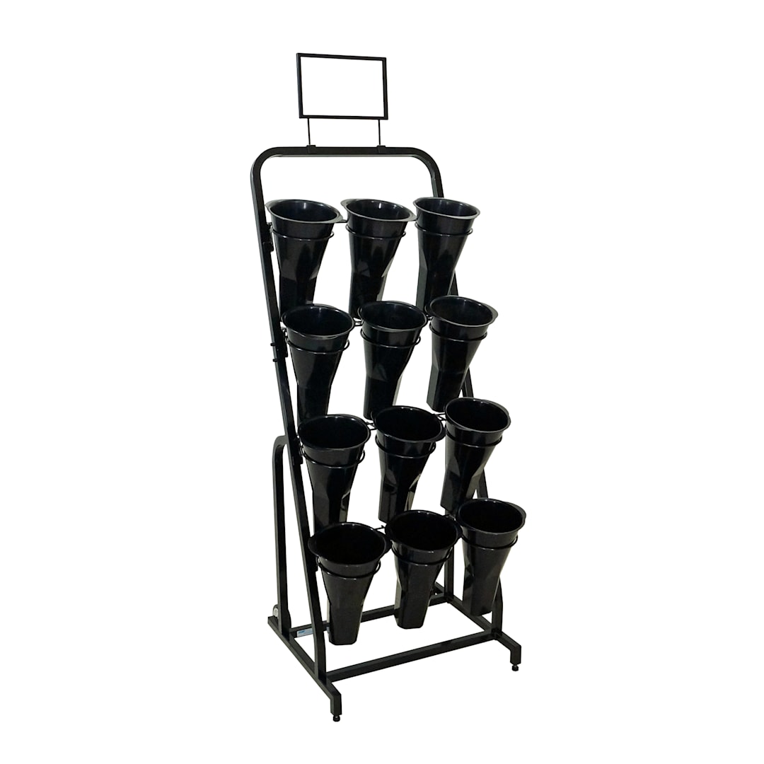 Mobile Merchandisers® FC2452 59" 12 Vase Floral Display Rack