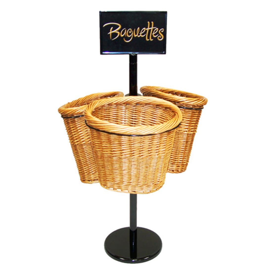 Mobile Merchandisers BS36/3 3-Basket Display Rack for Baguettes - Kit
