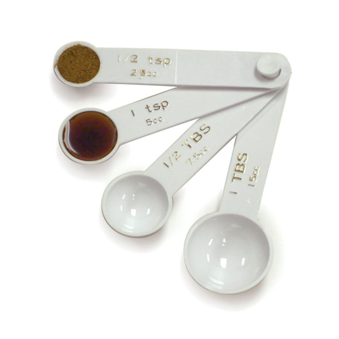 Norpro 3041W Four Piece Plastic Measuring Spoon Set