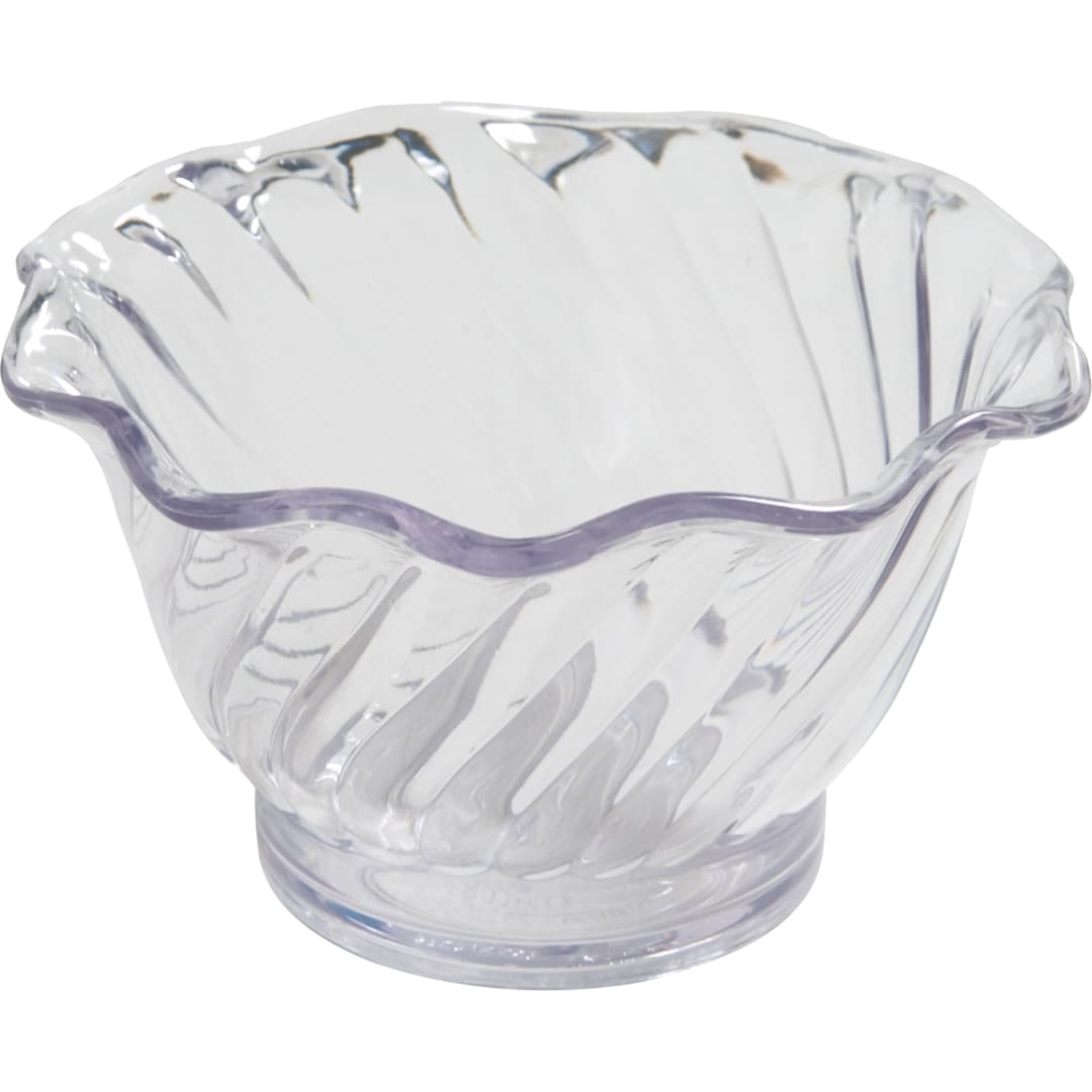 Dinex DXSWC507 SAN Plastic Swirled 5 Oz. Tulip Bowl