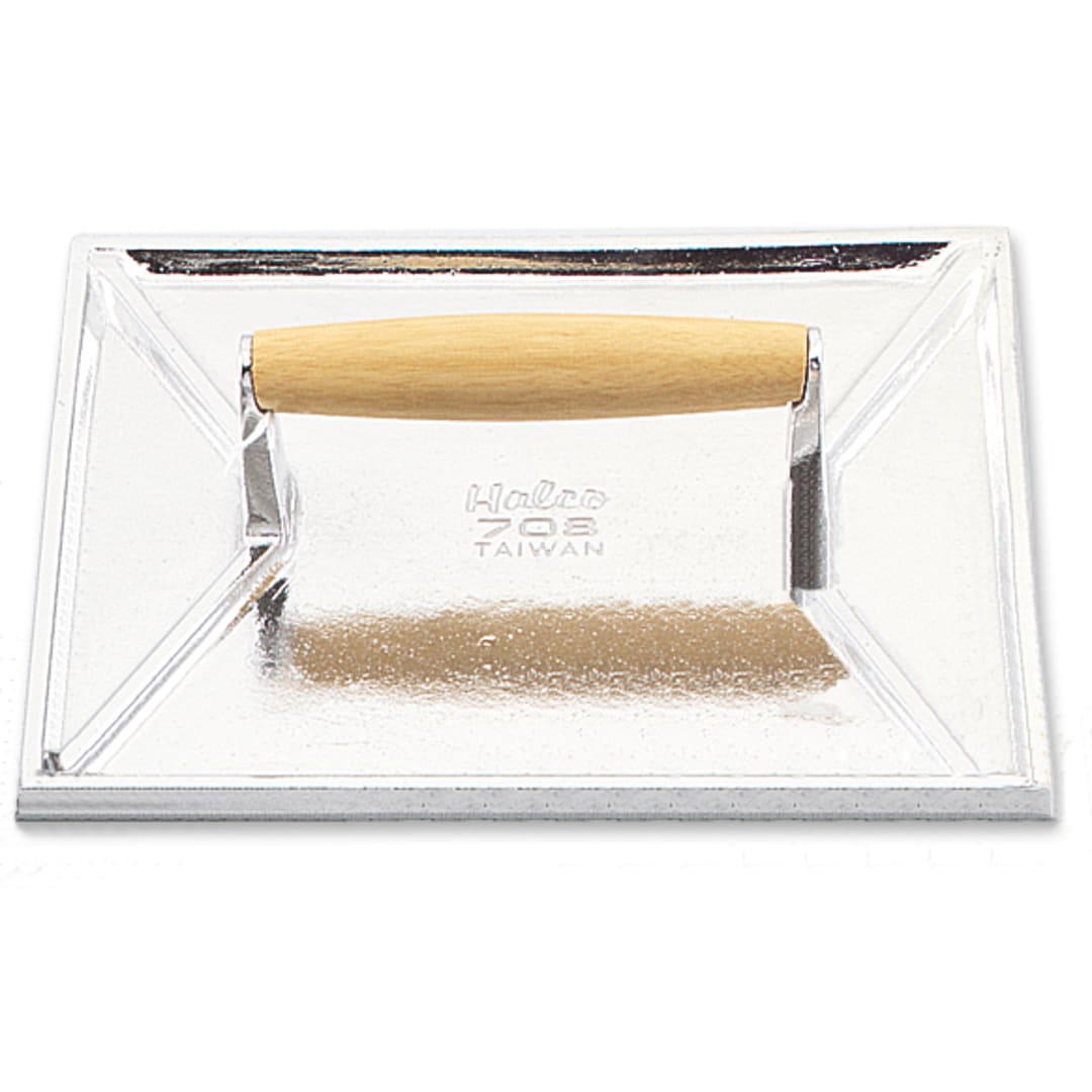 Browne Foodservice 708 Aluminum 11" Steak Weight with Wood Handle