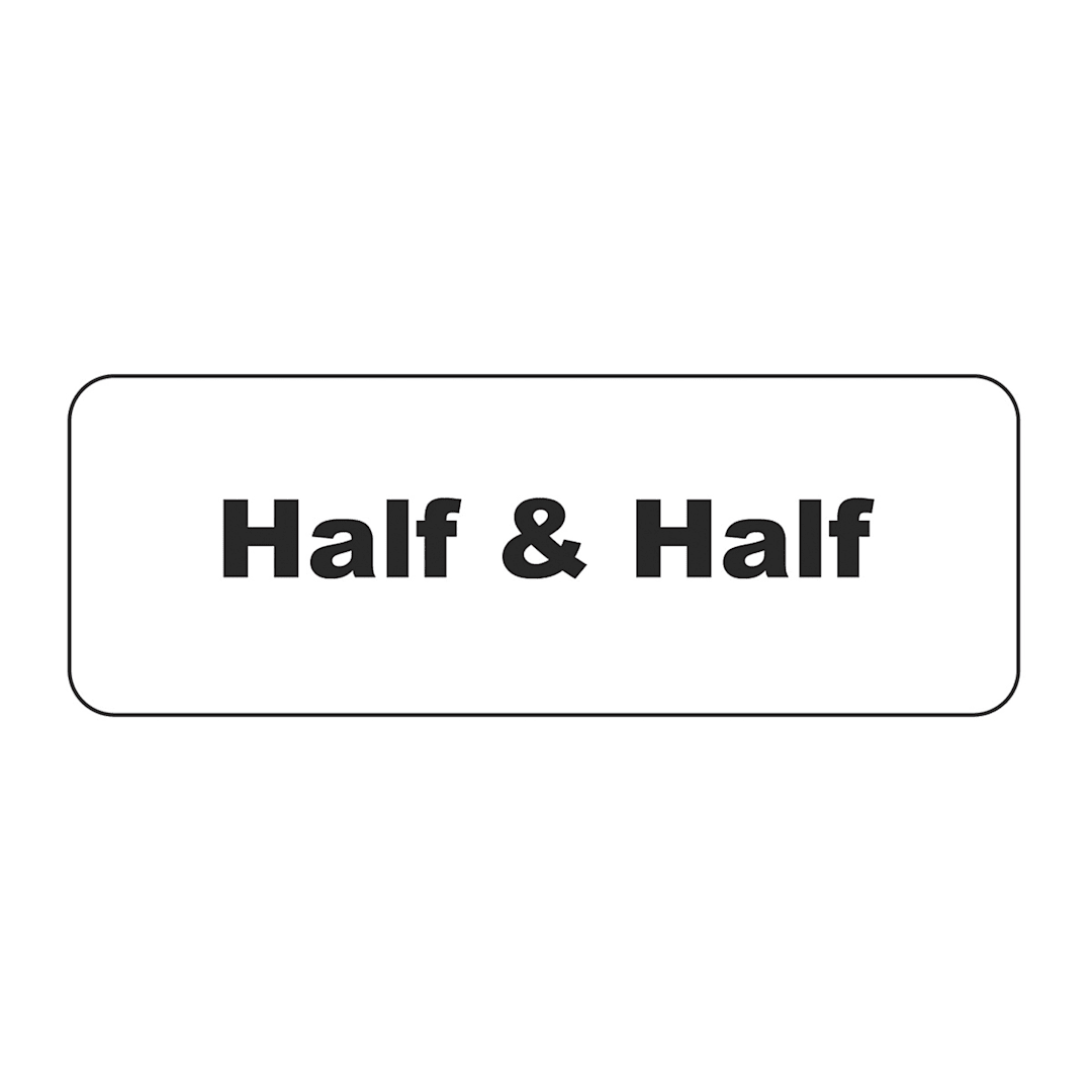 Service Ideas MT1HH Half and Half Magnet - 6 / Cs