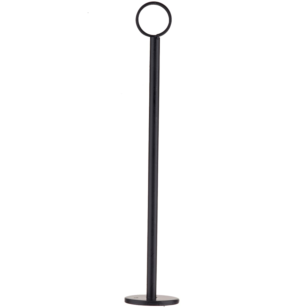 TableCraft BK1912 Black 12" Flat Bottom Number Stand