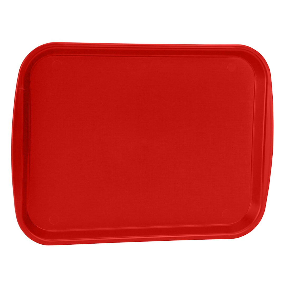 Traex 1014-02 Red Plastic 10 x 14 Fast Food Tray - Dozen