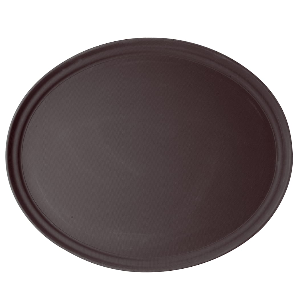 Cambro 2700CT138 Camtread Tavern Tan 22" x 27" Oval Tray