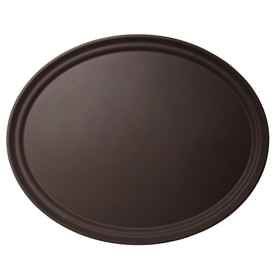 Cambro 2500CT138 Camtread Tavern Tan 19" x 23" Oval Tray
