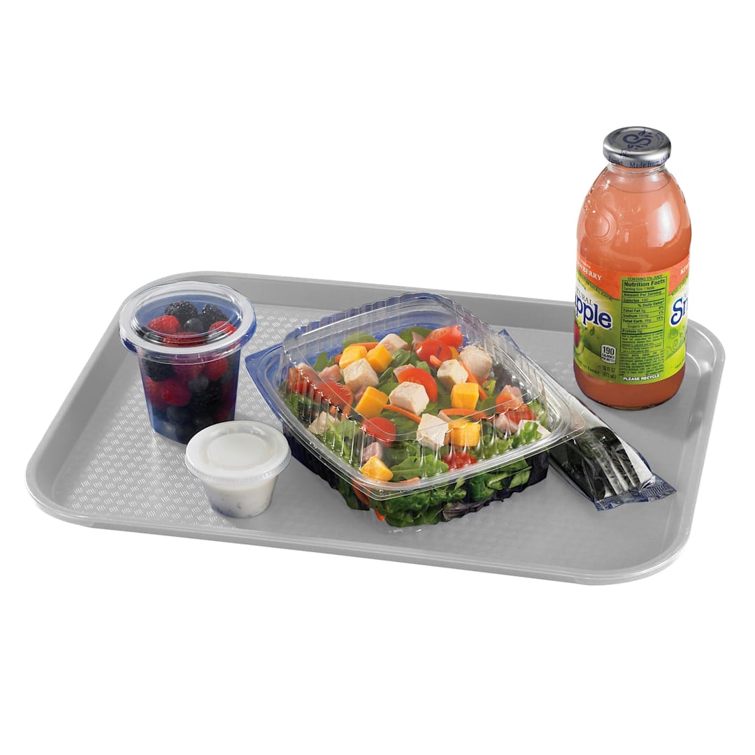 Cambro 1216FF107 Pearl Gray 12 x 16" Fast Food Tray - Dozen