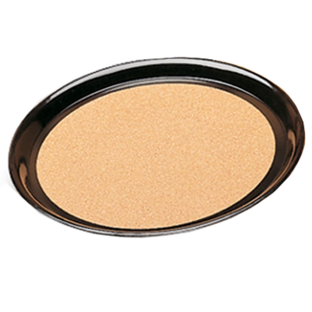 Vollrath 86341 Brown Round Cork-Lined Laminated 16" Serving Tray