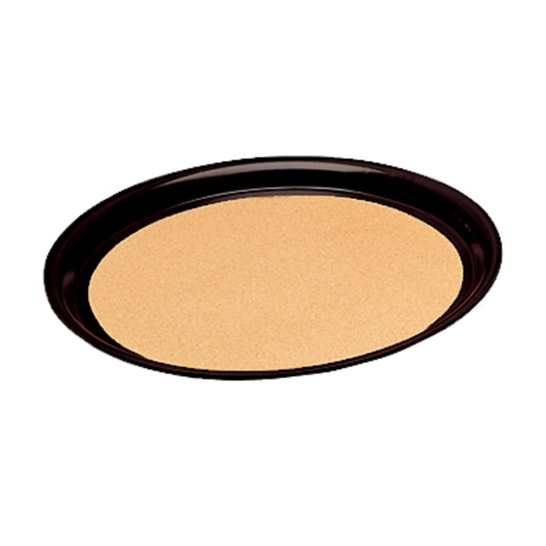 Vollrath 86334 Brown Oval Cork-Lined Laminated 23 x 28 Serving Tray