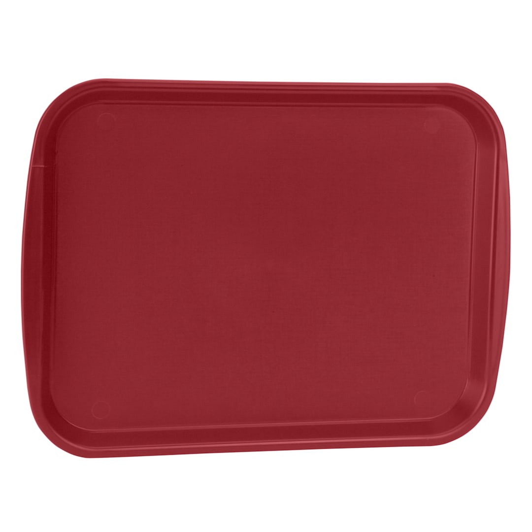Traex 1014-21 Rectangular Burgundy 10" x 14" Fast Food Tray