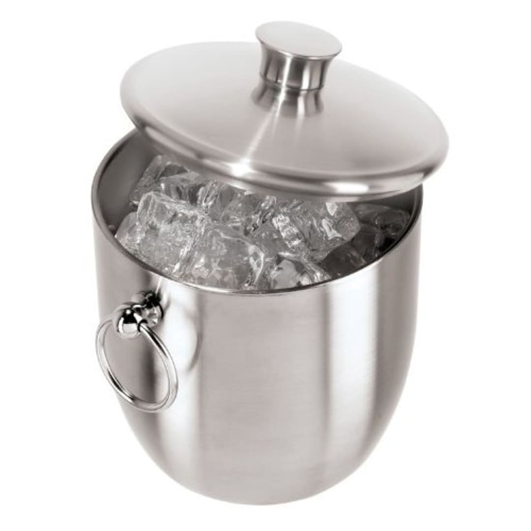 OGGI™ 7044 Stainless 3 Qt. Double Wall Ice Bucket with Tongs