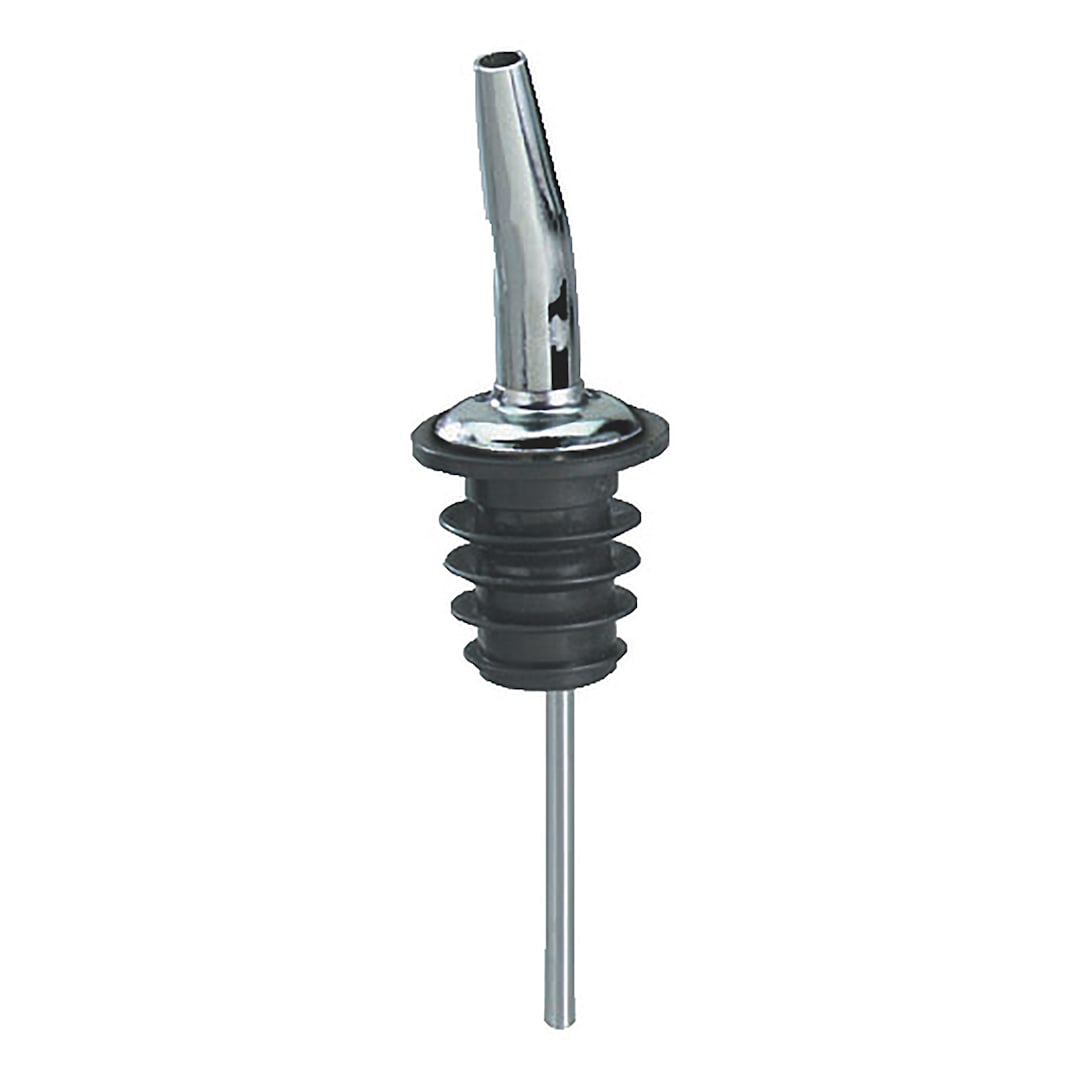 TableCraft 330 Free Flow Chrome Plated Tapered Speed Pourer - Dozen