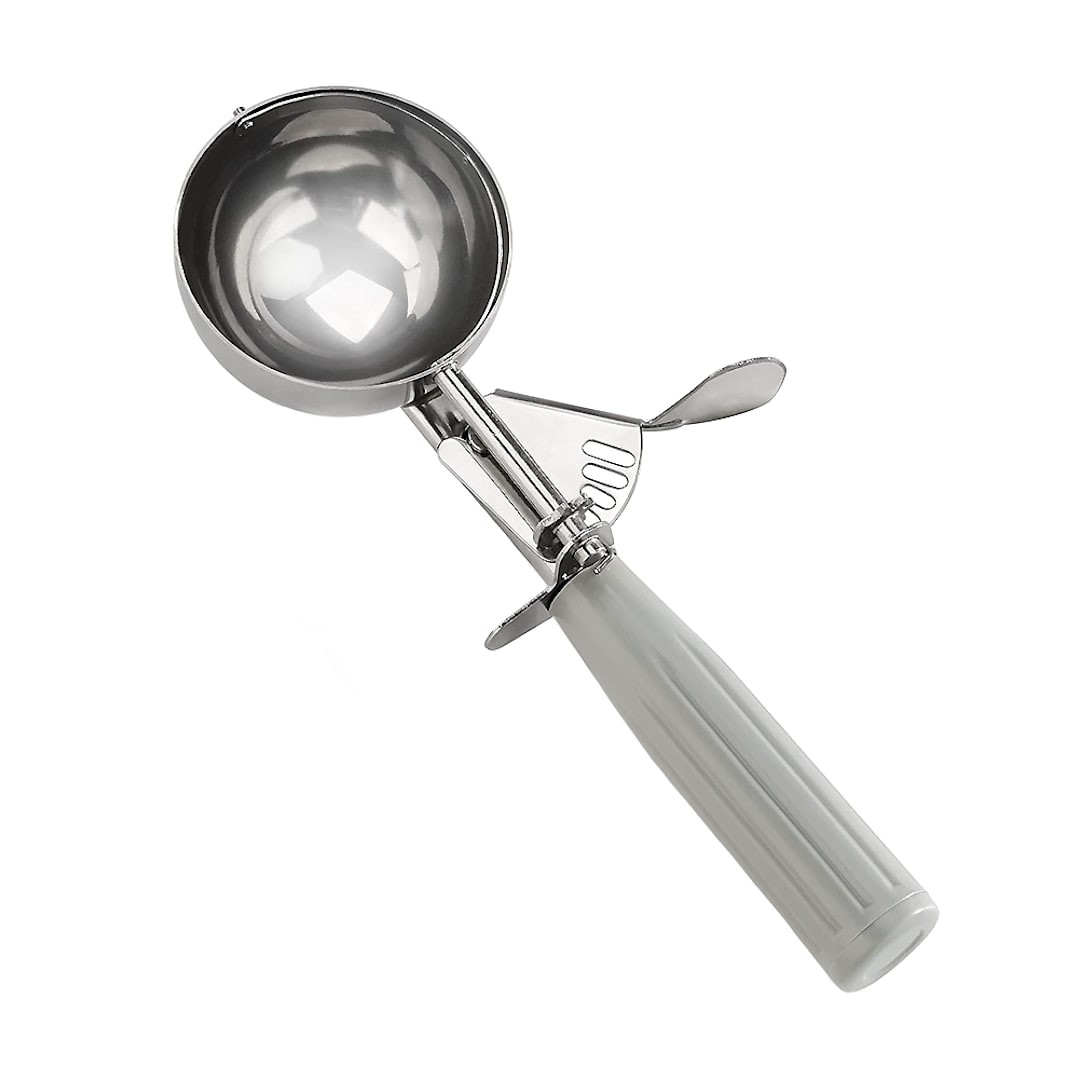 Darling Foodservice S/S 4 Oz / #8 Thumb Press Dishers with Grey Handle