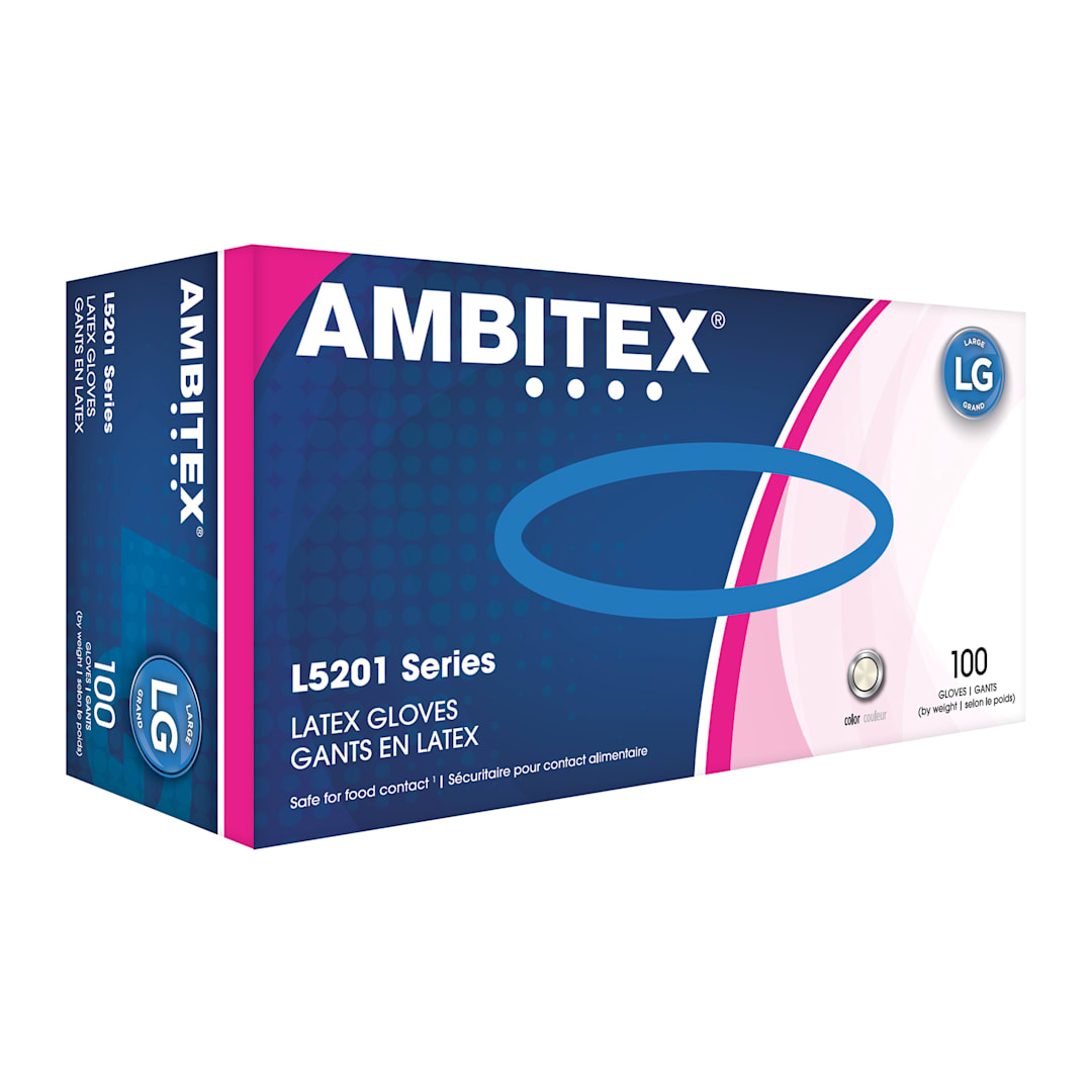 Tradex L5201-LG Ambitex Large Powder-Free Latex Gloves