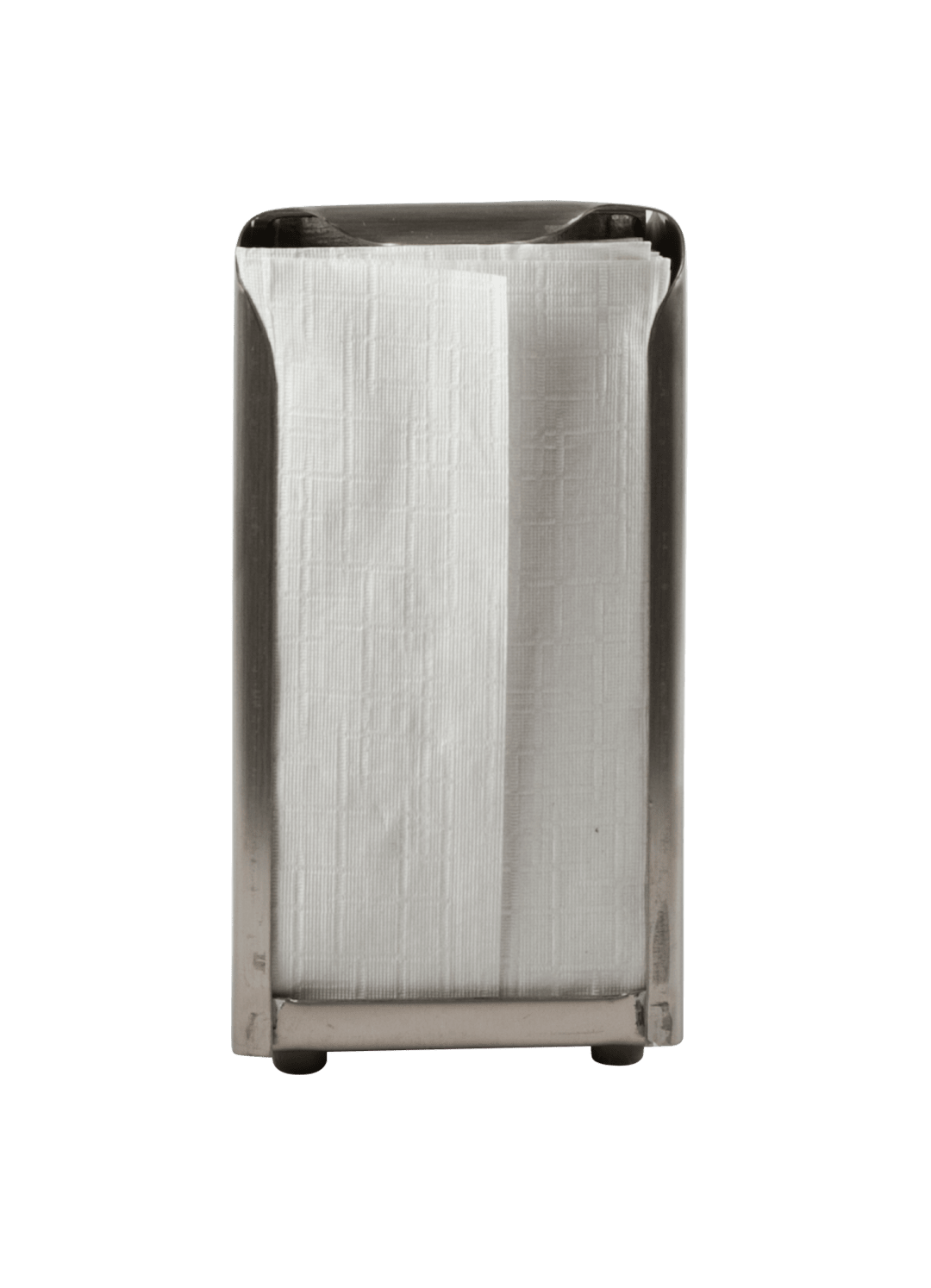 San Jamar H900X Satin Stainless Tallfold Tabletop Napkin Dispenser