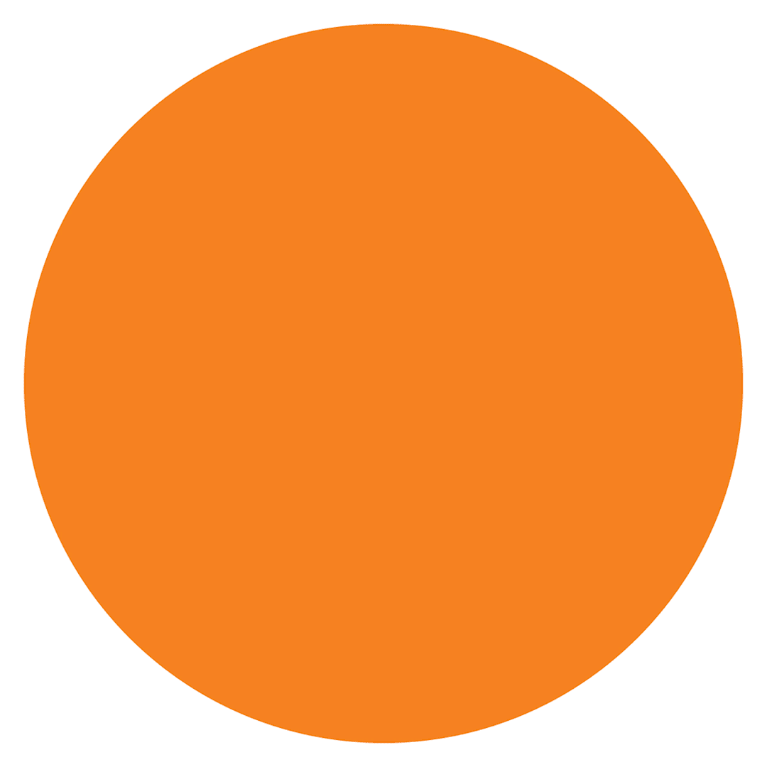 DayMark 112243 MoveMark Orange 3/4" Blank Day Circle - 2000 / RL