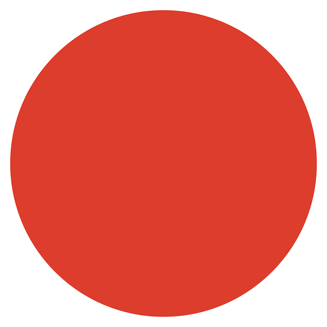 DayMark 112240 MoveMark Red 3/4" Blank Day Circle - 2000 / RL
