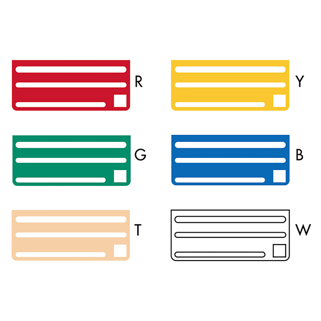 Edlund KR-50 I S/S Color-Coded Knife Rack Master Pack Insert - 6 / PK